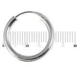 Sterling Silver Hoops - Earrings H1-H20 H19:- Piercing Gauge 0.8mm. Perceived Gauge 3.0mm. Internal Diameter 17mm. (1 PAIR)