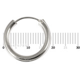Sterling Silver Hoops - Earrings H1-H20 H19a:- Piercing Gauge 0.8mm. Perceived Gauge 3.0mm. Internal Diameter 14.5mm. (1 PAIR)