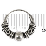 Sterling Silver Hoops - Earrings H25-H30 H26:- Piercing Gauge 0.6mm. Perceived Gauge 1.6mm. Internal Diameter 9mm. (1 PAIR)