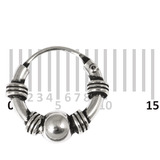 Sterling Silver Hoops - Earrings H25-H30 H30:- Piercing Gauge 0.6mm. Perceived Gauge 1.6mm. Internal Diameter 6.5mm. (1 PAIR)
