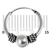 Sterling Silver Hoops - Earrings H33-H43 H33:- Piercing Gauge 0.6mm. Perceived Gauge 1.6mm. Internal Diameter 11mm. (1 PAIR)