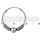 Sterling Silver Hoops - Earrings H33-H43 H43:- Piercing Gauge 0.7mm. Perceived Gauge 2.0mm. Internal Diameter 17mm. (1 PAIR)