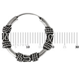 Sterling Silver Hoops - Earrings H58-H72 H58:- Piercing Gauge 0.6mm. Perceived Gauge 2.0mm. Internal Diameter 15mm. (1 PAIR)