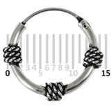 Sterling Silver Hoops - Earrings H83-H95 H88:- Piercing Gauge 0.7mm. Perceived Gauge 1.6mm. Internal Diameter 9.5mm. (1 PAIR)