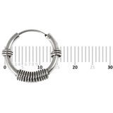Sterling Silver Hoops - Earrings H83-H95 H93:- Piercing Gauge 0.7mm. Perceived Gauge 1.6mm. Internal Diameter 11mm. (1 PAIR)