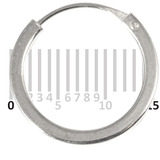 Sterling Silver Hoops - Earrings H104-H106B H104:- Piercing Gauge 0.7mm. Perceived Gauge 2.0mm. Internal Diameter 12.5mm. Square in cross-section. (1 PAIR)