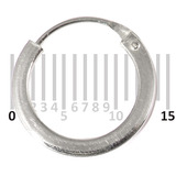Sterling Silver Hoops - Earrings H104-H106B H105:- Piercing Gauge 0.7mm. Perceived Gauge 2.0mm. Internal Diameter 10.5mm. Square in cross-section. (1 PAIR)