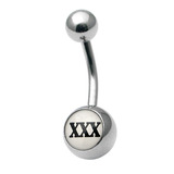 Steel Logo Belly Bars - Words XXX