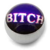 Steel Logo Balls - Words B*tch