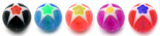 Acrylic Glitter Star Balls - SKU 6207