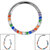 Titanium Hinged Pave Set Rainbow Eternity Clicker Ring - SKU 62567