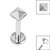 Titanium Internally Threaded Labrets 1.2mm - Titanium Pyramid Square - SKU 62727