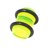Acrylic Plug 1.6-10mm 4mm, Green