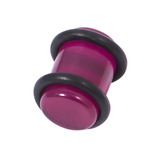 Acrylic Plug 1.6-10mm 10mm, Purple