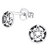 Sterling Silver Pentagram Ear Stud Earrings - SKU 64186