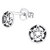 Sterling Silver Pentagram Ear Stud Earrings ES136 Pentagram - 1 Pair with an Organza bag - alternative image