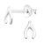 Sterling Silver Wishbone Ear Stud Earrings - SKU 64279