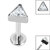 Titanium Internally Threaded Labrets 1.2mm - Titanium Jewelled Triangle - SKU 64606