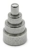 Steel Threaded Attachment - 1.2mm and 1.6mm Step cone. 1.6mm gauge. 4mm base. 6.5mm high.