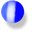 Acrylic Stripey Blue Balls and Belly Bars 0 / stripey blue / uv_stripey_blue_5mm_ball