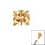 Gold Plated Titanium (PVD) Claw Set Round CZ Jewel for Internal Thread shafts in 1.2mm - SKU 66776