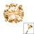Gold Plated Titanium (PVD) Claw Set Round CZ Jewel for Internal Thread shafts in 1.2mm - SKU 66778