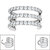 Titanium Pave Set Jewelled Triple Band Hinged Clicker Ring - SKU 66818