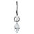 Titanium Hinged Segment Ring with Titanium Floating Marquise Gem Charm - SKU 66868