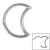 Titanium Crescent Moon Hinged Clicker Ring - SKU 66885
