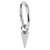 Titanium Hinged Segment Ring with Titanium Spike Charm - SKU 66928