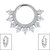 Titanium Verity Princess Jewelled Hinged Clicker Ring - SKU 66936