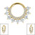Titanium Verity Princess Jewelled Hinged Clicker Ring - SKU 66937