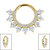 Titanium Verity Princess Jewelled Hinged Clicker Ring - SKU 66937