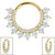 Titanium Verity Princess Jewelled Hinged Clicker Ring - SKU 66938