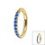 Gold Plated Titanium (PVD) 1.2mm Pave Set Jewelled Edge Hinged Clicker Ring - SKU 66949