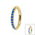 Gold Plated Titanium (PVD) 1.2mm Pave Set Jewelled Edge Hinged Clicker Ring - SKU 66953