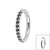 Titanium 1.2mm Pave Set Jewelled Edge Hinged Clicker Ring - SKU 66963