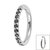 Titanium 1.2mm Pave Set Jewelled Edge Hinged Clicker Ring - SKU 66972