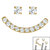 Titanium Jewelled Smiley Face Pack for Internal Thread shafts in 1.2mm - SKU 67022