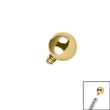 Gold Plated Titanium (PVD) Ball for Internal Thread shafts in 1.2mm - SKU 67024