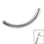 Titanium Smile Curved Bar for Internal Thread shafts in 1.2mm - SKU 67025