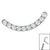 Titanium Claw Set Jewelled Smile Curved Bar for Internal Thread shafts in 1.2mm - SKU 67039
