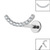 Titanium Internally Threaded Labrets 1.2mm - Titanium Claw Set Jewelled Smile Curved Bar - SKU 67041