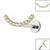 Titanium Internally Threaded Labrets 1.2mm - Titanium Claw Set Jewelled Smile Curved Bar - SKU 67048