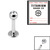 Sterile Titanium Internal Thread Jewelled Labret - SKU 67091