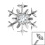 Titanium Claw Set Jewelled Snowflake Top for Internal Thread shafts in 1.2mm - SKU 67094