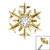 Titanium Claw Set Jewelled Snowflake Top for Internal Thread shafts in 1.2mm - SKU 67095