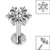 Titanium Internally Threaded Labrets 1.2mm - Titanium Claw Set Jewelled Snowflake - SKU 67096