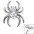 Titanium Claw Set Jewelled Spider for Internal Thread shafts in 1.2mm - SKU 67217
