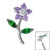 Titanium Claw Set Jewelled Blossom Flower for Internal Thread shafts in 1.2mm - SKU 67317